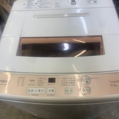 万代店 ☆2019年製☆美品 中古☆AQUA 6kg 簡易乾燥機能