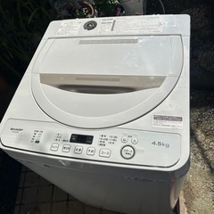 洗濯機　シャープ　ESｰGE4D–C 4.5キロ