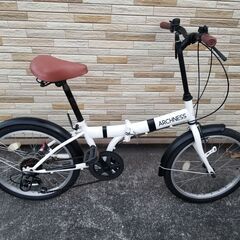 中古自転車 6変速 20インチ 折り畳み 軽整備済み 防犯登録対...