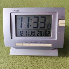 【お取引予定中】電波時計 デジタル 温度計 湿度計 アラーム付き