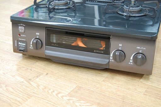 ガステーブル LPガス 2020年製 パロマ IC-S37DX-1L 左強火 幅56cm ガス