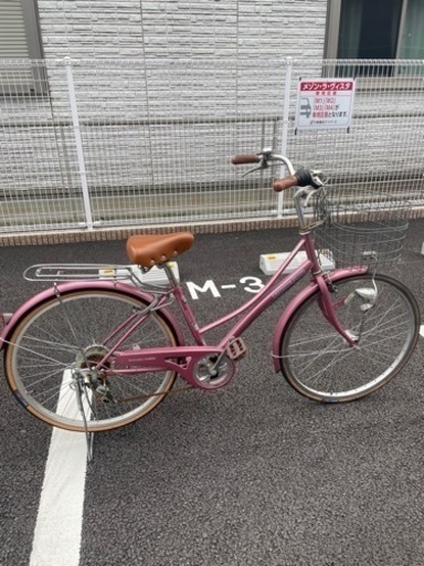 中古自転車 ママチャリ オートライト付き