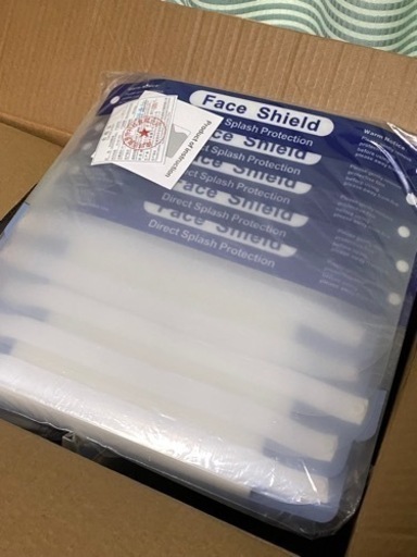 フェイスシールド　10枚入り×10パック 合計100枚  1枚あたり35円