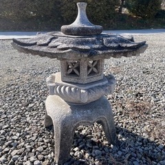 【売約済】雪見灯籠 庭園 和風置物 六角雪見 石灯籠