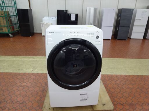 ID 160997　洗濯機ドラム式7K　シャープ　２０２１年　ES-37F－WR
