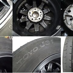 タイヤ ホイール 4本セット ENKEI エンケイ SMACK PCD 114.3 +53 6J TOYO J31 195/65R15 2013年 中古 苫小牧西店 タイヤ ホイール 4本セット ENKEI エンケイ SMACK PCD 114.3 +53 6J