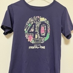 【モンベル】40周年デザインTシャツ（レディースSサイズ紫）