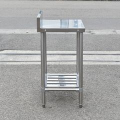 【12/16受渡予定】≪zyt1213ジ≫ ステンレス作業台 バックガード付き 幅60cm マルゼン製？ 架台/置台/店舗/厨房/設備/ガレージ/DIY 現状品 51112-06 12/16受渡予定】≪zyt1213ジ≫ ステンレス作業台 バックガード付き 幅60cm