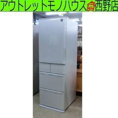 5ドア 冷蔵庫 412L 2018年製 シャープ/SHARP SJ-P411D-H どっちもドア 左右
