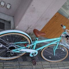 [TAMAKOSHI]MAHALO(マハロ)26吋女児用ジュニアサイクル 外装6段/グリーン