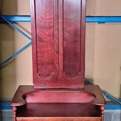 木製 ドレッサー 椅子付 鏡台 3枚鏡 昭和レトロ 幅67cm×...