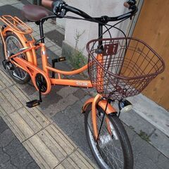 Active Style[アクティブスタイル]20吋 コンパクト自転車 外装6段/LEDオート/オレンジ