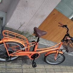 Active Style[アクティブスタイル]20吋 コンパクト自転車 外装6段/LEDオート/オレンジ