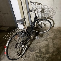 自転車　27インチ　パナソニック　中古　シティサイクル　内臓3段...