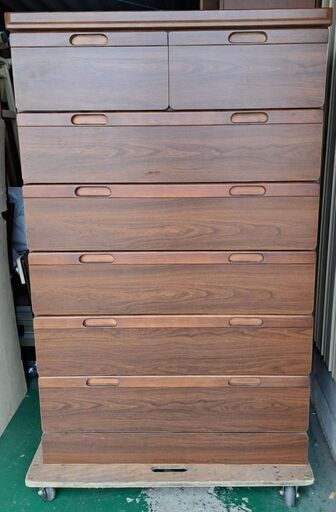 木製 6段 チェスト 洋タンス 整理箪笥 幅85cm×奥行46cm×高さ135cm
