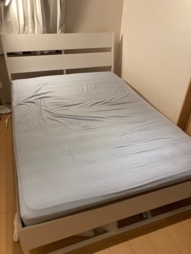 【美品/格安】IKEA ダブルベッド 白色