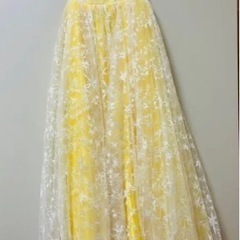 ウェディングドレス カラードレス イエロー 小物もセット