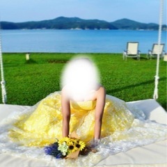 ウェディングドレス カラードレス イエロー 小物もセット