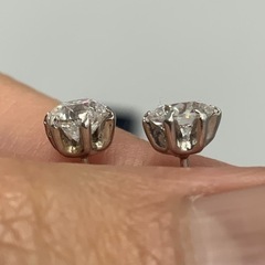 Pt900 プラチナ900 ダイヤモンドピアス 0.6g 0.5ct 0.5ct