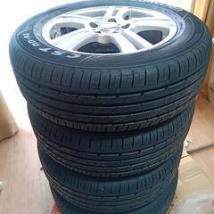 【ネット決済】215/60R16　夏タイヤ新品未走行＋中古アルミ...