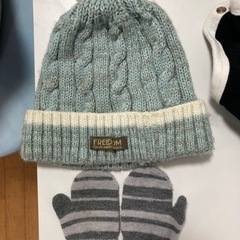 【取引済】子供用帽子（48〜50センチ）、手袋セット（バラ売も可能