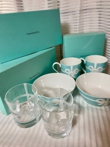 新品 Tiffany\u0026 Co.ペア食器セット ボウル マグカップ グラス