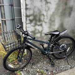 【ネット決済】小学校低学年用・グレー・シンプル自転車