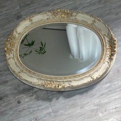 ロココ調 アンティーク 壁掛けミラー 90×70cm