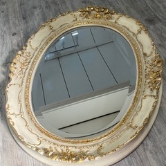 ロココ調 アンティーク 壁掛けミラー 90×70cm