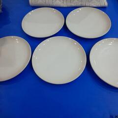 シンプルな 白い 皿 × 5枚セット