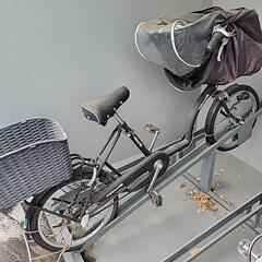 子ども乗せる椅子付き自転車