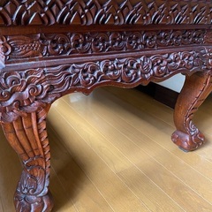 木彫りテーブル　美品