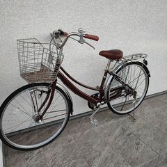 自転車　ブラウン