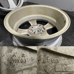 AIRGRET 社外ホイール 15インチ 4本 6J4HPCD100+40 カローラ 