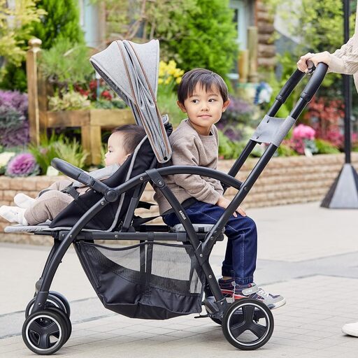 A440　KATOJI　カトージ　二人乗りベビーカー 2-Seater (グレー）41008　ベビー用品　赤ちゃん