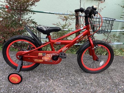 カーズ補助輪付き自転車16インチ