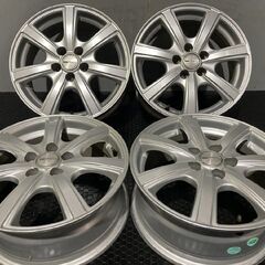 DUNLOP PRD 社外ホイール 15インチ 4本 6J5HPCD100+43 プリウス ウィッシュ等　(MHC042) クレジットカード QRコード決済可能 DUNLOP PRD 社外ホイール 15インチ 4本 6J5HPCD100+43 プリウス