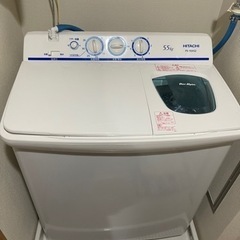 【取引成立しました】　HITACHI 二層式洗濯機(PS-55A...