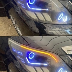 アルファード20系 LED プロジェクター HID イカリング ALPHARD ロゴ 