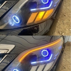 アルファード20系 LED プロジェクター HID イカリング ALPHARD ロゴ 