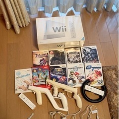 wii 本体　ゲームソフト9本　コントローラー4つ、ヌンチャク2...