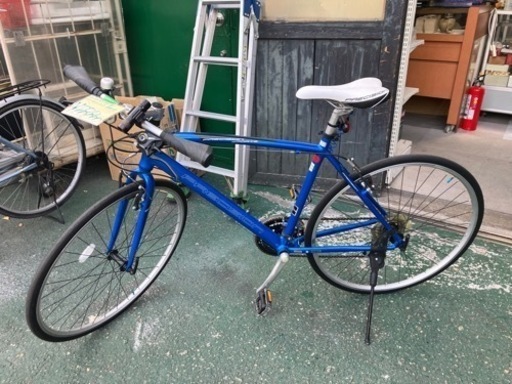 アサヒ　ロードバイク　自転車　PRESITION 青