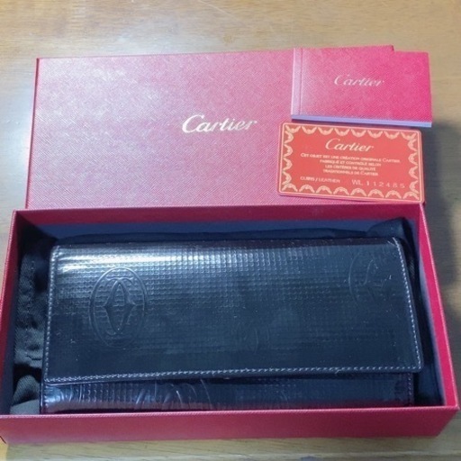 【Cartier】カルティエ 財布 エナメル ブラック