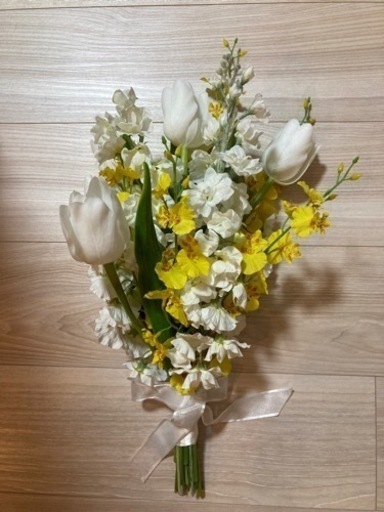 結婚式　ブーケ　アーティフィシャルフラワー　チューリップ