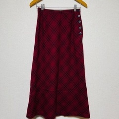 チェックロングスカート　Mサイズ　日本製