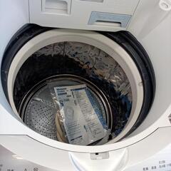 ★ジモティ割あり★ SHARP　洗濯機　ホワイト　クリーニング済　YJ1090
