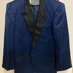 タキシードジャケット Mサイズ 光沢ブルー 