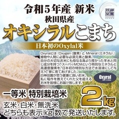 新米 日本初栽培 秋田県産 特許済み オキシラル米 特別栽培米 ...