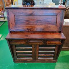 【愛品倶楽部柏店】松本民芸家具 ライティングビューロー ミズメザクラ無垢材使用 