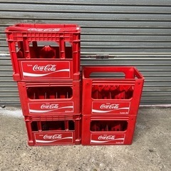 Coca-Cola コカコーラ 空瓶用 空箱 5箱＋プレート1枚...